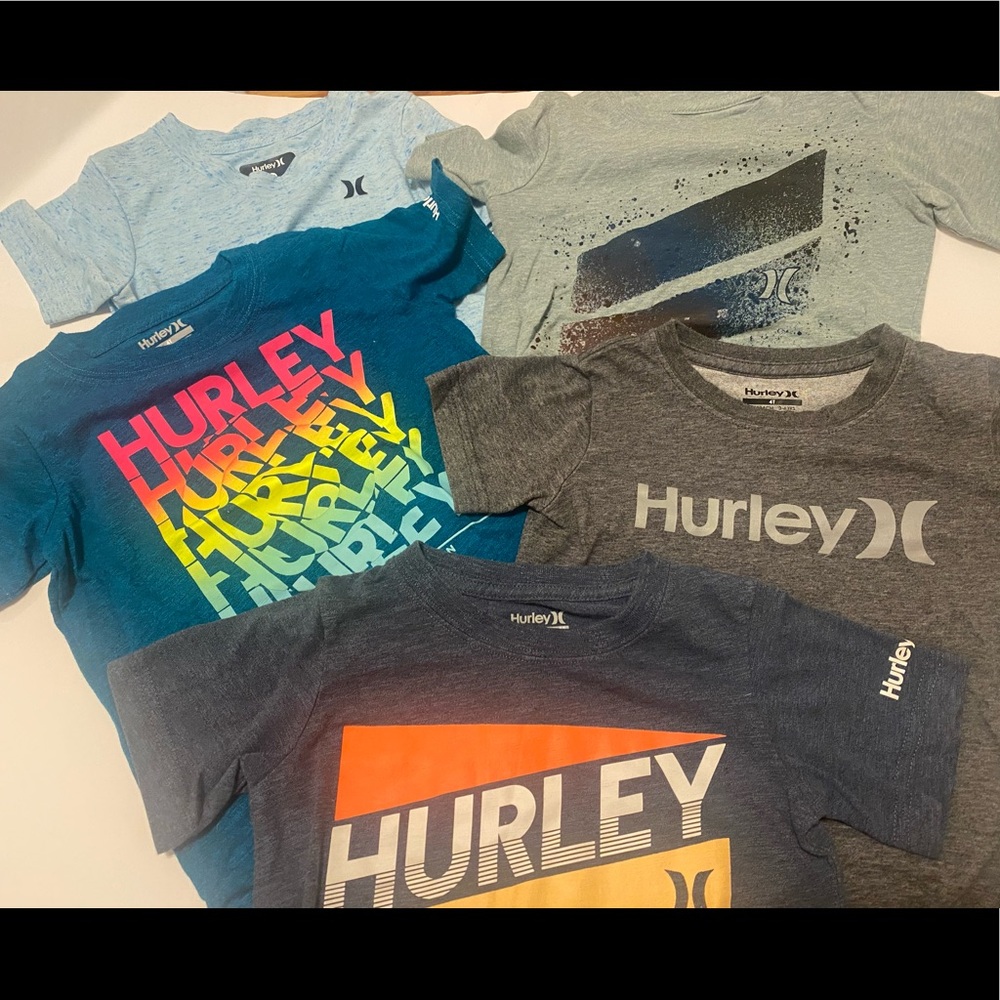 lot of 5 hurley shirts all size 4